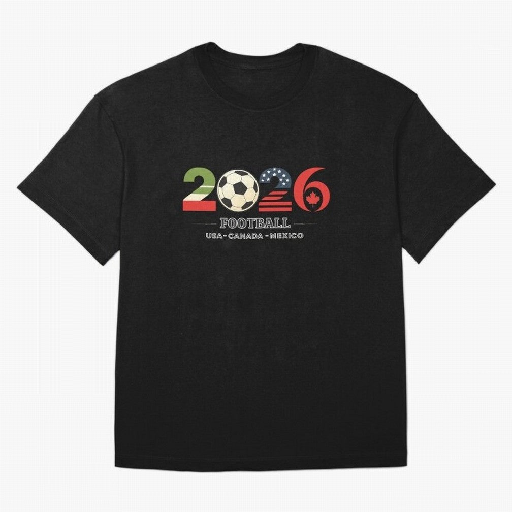 Football 2026 USA Canada Mexico Oversized T-Shirt Spotlight FIFA World Cup 2026 Made for Mbappe, Spain and Netherlands Energy, Retro Football Energy, Iconic Rivalries, Trophy Chase Drama and Stadium Atmosphere; Ideal for Football Dads, Football