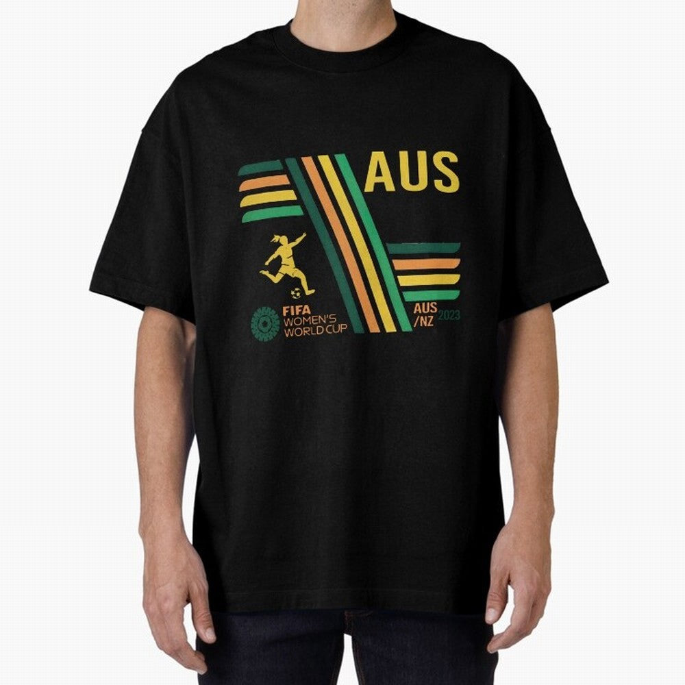 Australia Women's World Cup Oversized T-Shirt Show Match Day Excitement for FIFA World Cup 2026 Centered on Messi and Cristiano Ronaldo, France and Portugal Energy, Sports Nostalgia, International Competition, Famous Players and Unforgettable