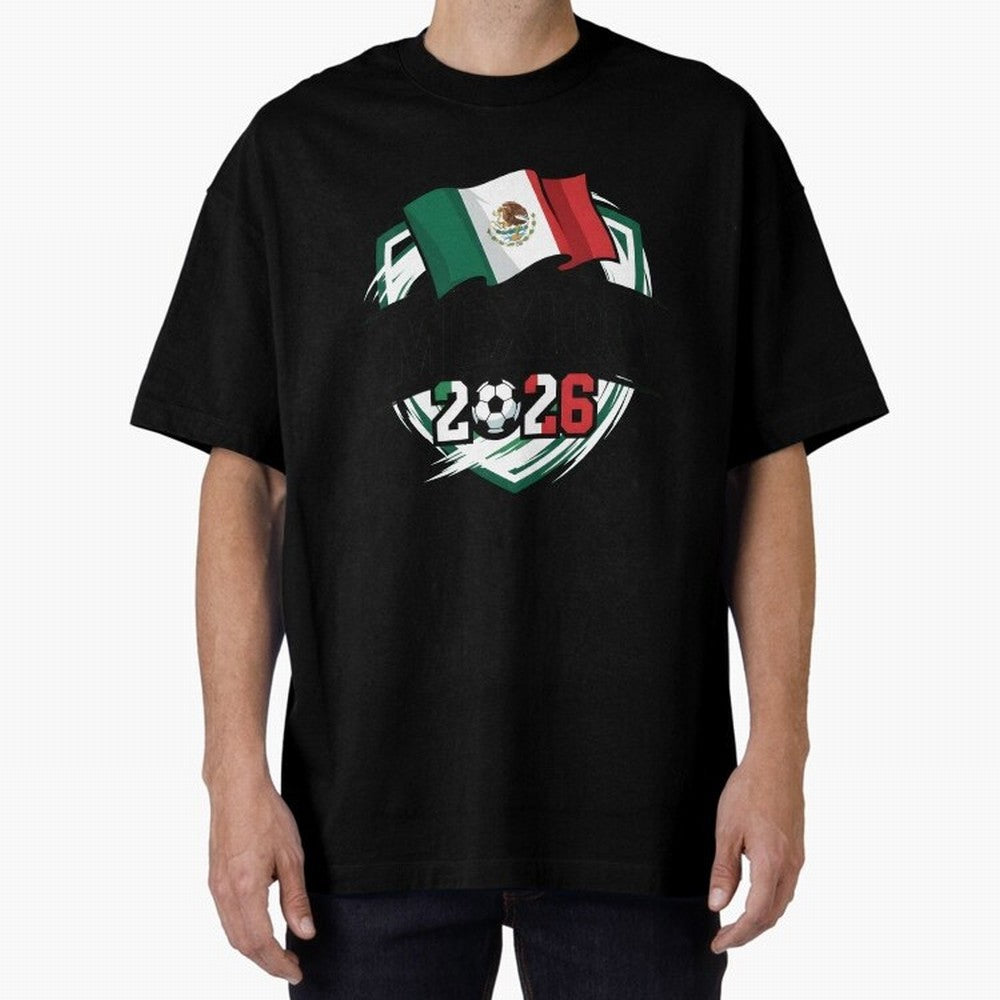 MEXICO World Cup 2026 Gift ¨C MEXICO Football Oversized T-Shirt Follow the FIFA World Cup 2026 USA Canada Mexico Journey through Cristiano Ronaldo, Haaland and CR7 Highlights, Spain and Netherlands Pride, Champion Mindset, Group Stage Buzz,