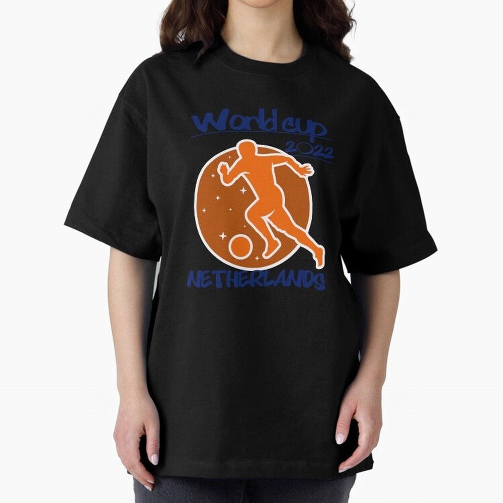 Netherlands World Cup 2022 Oversized T-Shirt Celebrate National Team Dreams in FIFA World Cup 2026 Group Stage Connected to Messi, France and Portugal Energy, Stadium Chants, National Pride, Trophy Dreams and Unforgettable Football Memories; Made