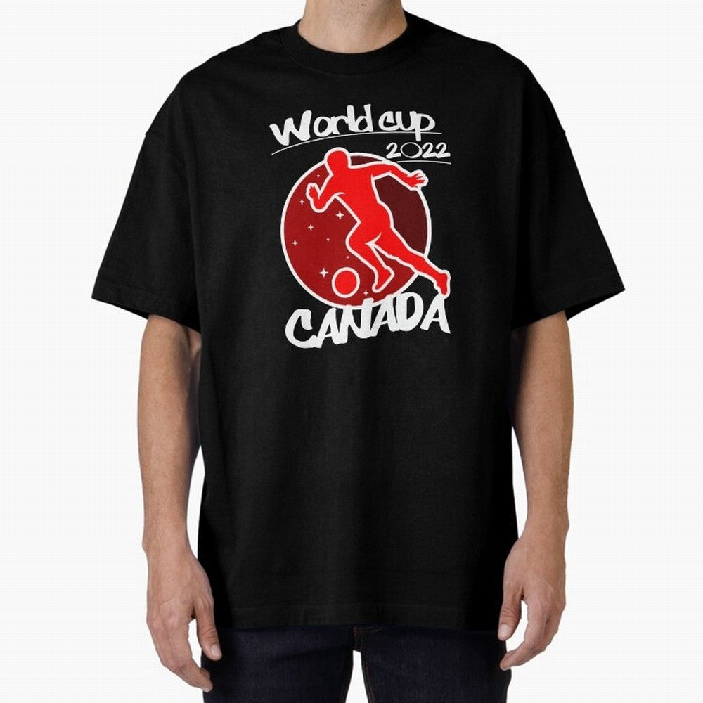 Canada World Cup 2022 Oversized T-Shirt Capture Stadium Memories from FIFA World Cup 2026 Group Stage Spirit, Centered on Argentina and Brazil, Messi, Global Supporter Spirit, Legendary Goals, National Colors and Tournament Celebration; Perfect for