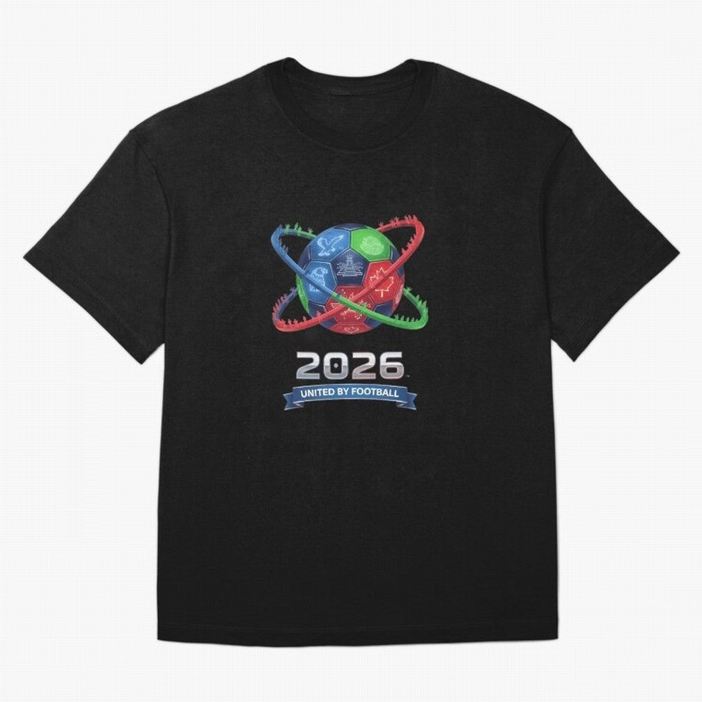 United By Football 2026 Global Connectivity Oversized T-Shirt Get Ready for the FIFA World Cup 2026 Group Stage Journey through Mbappe Highlights, Brazil, Portugal and Argentina Pride, Classic Soccer Heritage, Championship Pressure, Fan Loyalty and