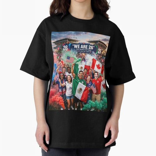 2026 World Cup Fans Celebrate Oversized T-Shirt Experience the Global Stage of FIFA World Cup 2026 Group Stage with Messi, Spain and Netherlands Energy, Football Festival Excitement, Trophy Ambitions, Country Rivalries and Star Player Buzz; Made