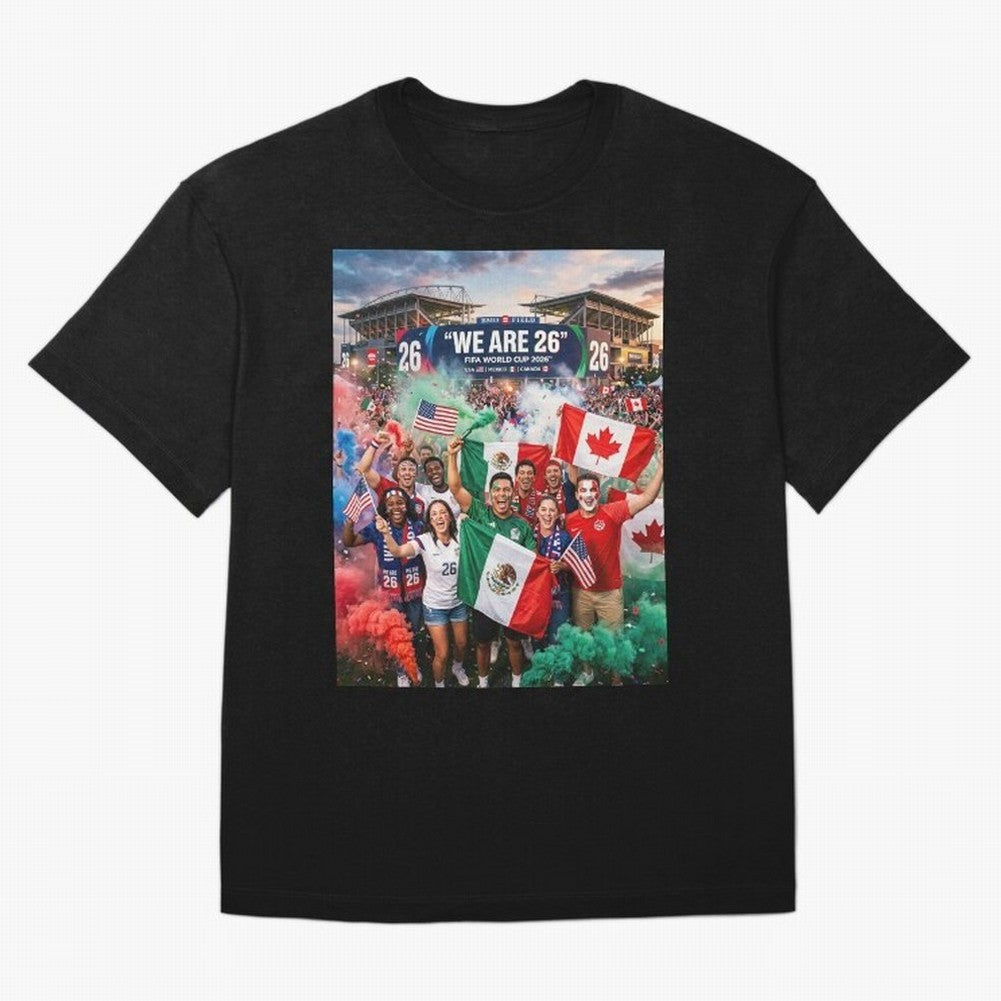 2026 World Cup Fans Celebrate Oversized T-Shirt Experience the Global Stage of FIFA World Cup 2026 Group Stage with Messi, Spain and Netherlands Energy, Football Festival Excitement, Trophy Ambitions, Country Rivalries and Star Player Buzz; Made