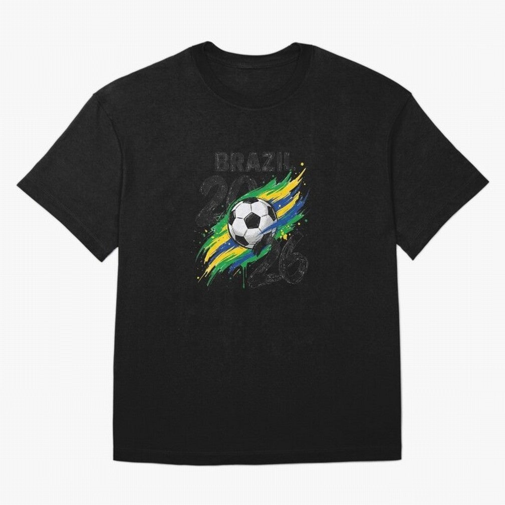 Brazil Soccer 2026 Fan Shirt ¨C Brazil Football Supporter Oversized T-Shirt Bring Legendary Rivalry Energy to Global Football Passion for FIFA World Cup 2026 Group Stage, with CR7 and Messi, Portugal, Soccer Culture, Superstar Moments, National