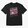 USA Soccer 250 Years 1776 -2026 Oversized T-Shirt Bring Bold Fan Energy to Global Football Passion for FIFA World Cup 2026 Group Stage, Filled with Messi, France and Portugal, Championship Spirit, Famous Goals, Roaring Crowds and International