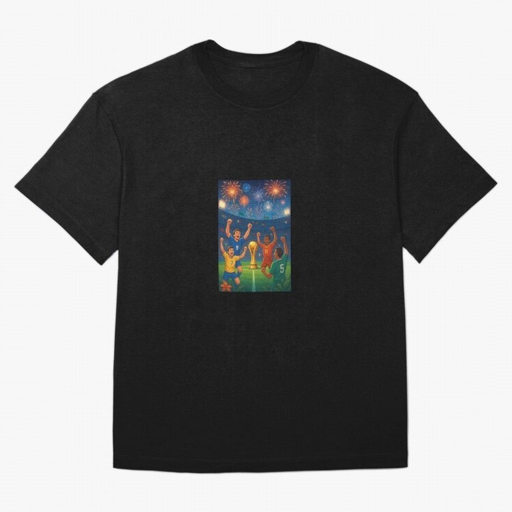 World Cup Oversized T-Shirt Share Global Football Passion for FIFA World Cup 2026, Highlighting Cristiano Ronaldo, Netherlands, Football Festival Excitement, Trophy Ambitions, Country Rivalries and Star Player Buzz; Perfect for Fans, Collectors,