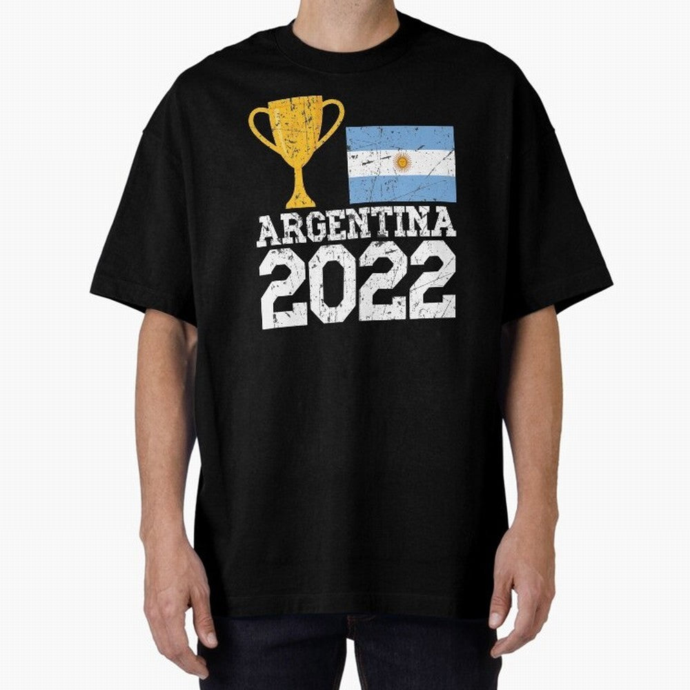 Argentina World Cup Soccer Football 2022, Argentina Soccer Jersey Argentinian Football, Argentina, Argentinian, Qatar World Cup 2022 Oversized T-Shirt Relive Global Football Passion for FIFA World Cup 2026 USA Canada Mexico, Celebrating Haaland,
