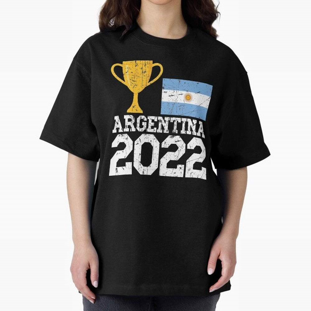 Argentina World Cup Soccer Football 2022, Argentina Soccer Jersey Argentinian Football, Argentina, Argentinian, Qatar World Cup 2022 Oversized T-Shirt Relive Global Football Passion for FIFA World Cup 2026 USA Canada Mexico, Celebrating Haaland,