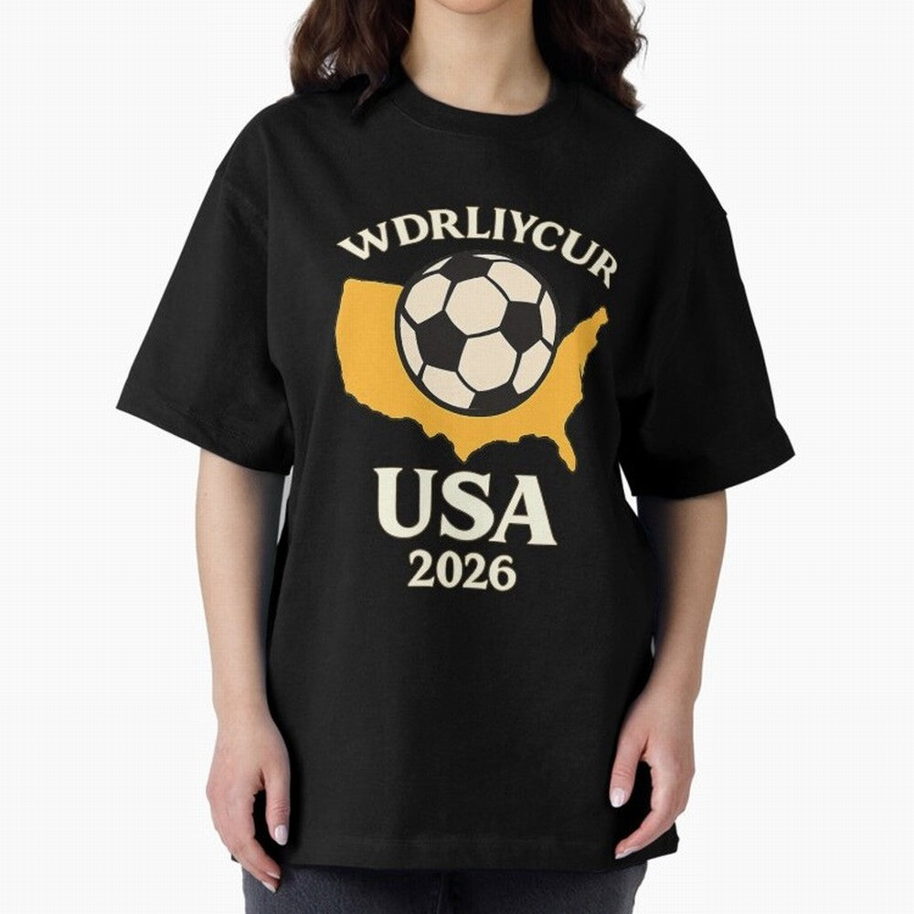 World Cup 2026 USA Soccer Fan T-Shirt Oversized T-Shirt Bring International Match Energy to the FIFA World Cup 2026 Journey through Messi and Cristiano Ronaldo Highlights, France and Portugal Pride, Soccer Culture, Superstar Moments, National Team