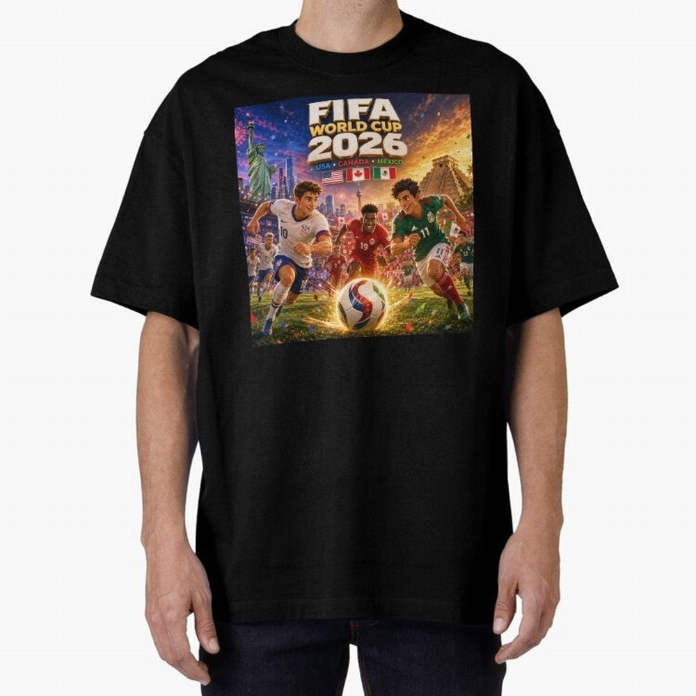 North America Football Festival 2026 #football 2026 Oversized T-Shirt Turn Football Passion into Global Football Passion for FIFA World Cup 2026 USA Canada Mexico, with Neymar, England and Germany, Tournament Hype, Historic Matchups, Family Viewing