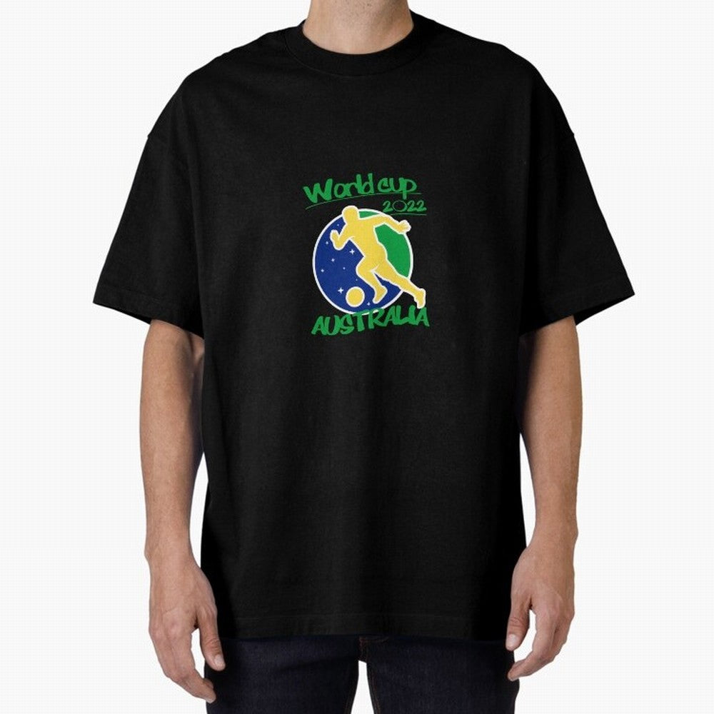 Australia World Cup 2022 Oversized T-Shirt Bring Stadium Energy to Global Football Passion for FIFA World Cup 2026, Featuring Messi, Neymar and Mbappe, Brazil, Classic Soccer Heritage, Championship Pressure, Fan Loyalty and International Pride;