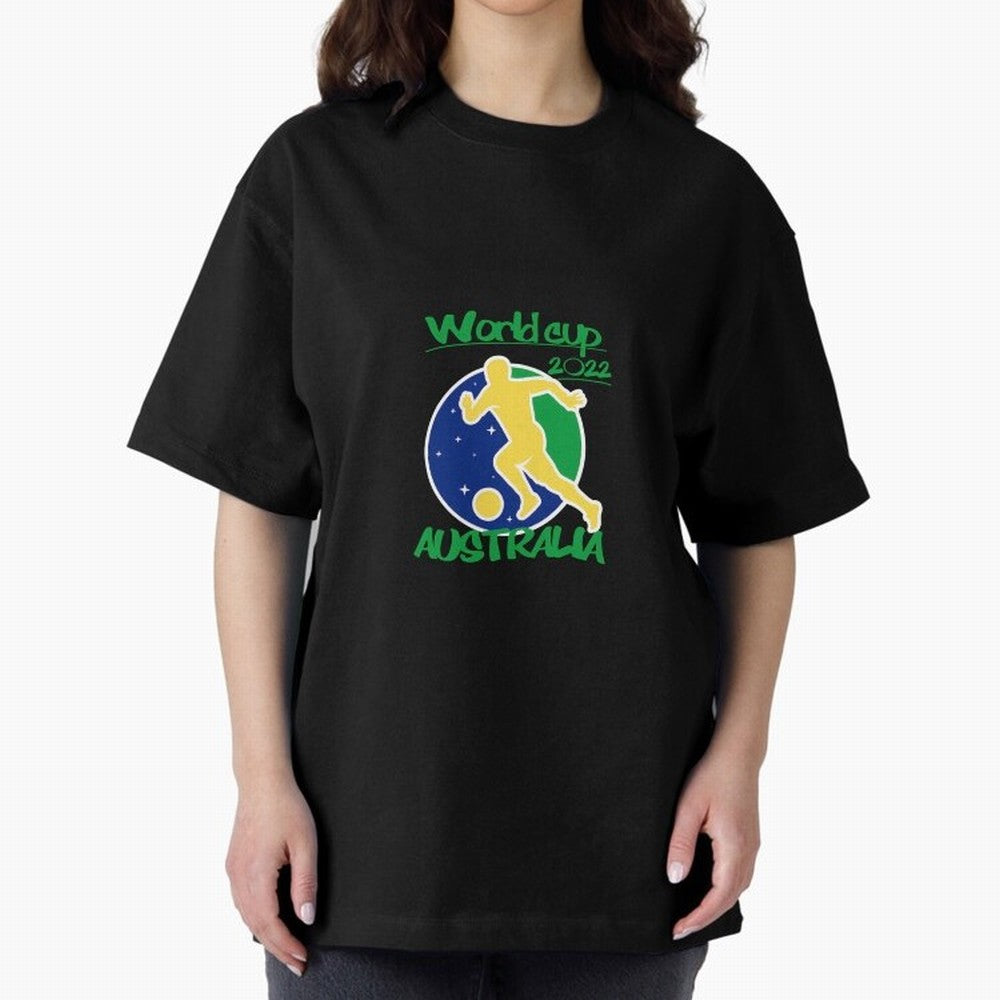 Australia World Cup 2022 Oversized T-Shirt Bring Stadium Energy to Global Football Passion for FIFA World Cup 2026, Featuring Messi, Neymar and Mbappe, Brazil, Classic Soccer Heritage, Championship Pressure, Fan Loyalty and International Pride;