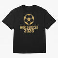 Retro World Soccer 2026 Design Oversized T-Shirt Bring a Champion Mindset to the FIFA World Cup 2026 Journey through Neymar, Haaland and Cristiano Ronaldo Highlights, England and Germany Pride, Football Passion, Legendary Performances, Festival