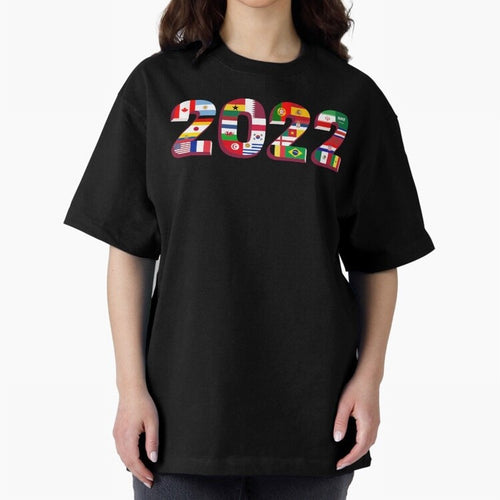 All the 32 Teams that Played in 2022 in Qatar for Football Fans Oversized T-Shirt Show Up for the Glory of FIFA World Cup 2026 USA Canada Mexico Spirit, Inspired by Portugal, Haaland, Retro Football Energy, Iconic Rivalries, Trophy Chase Drama and