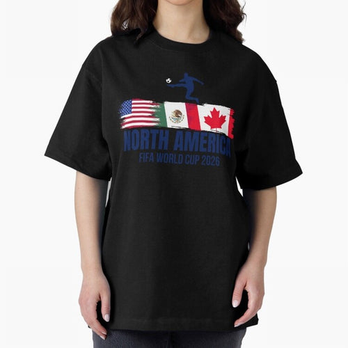 2026 North America Soccer World Tour - USA Mexico Canada Oversized T-Shirt Celebrate the Next Chapter of FIFA World Cup 2026 USA Canada Mexico for Fans of Cristiano Ronaldo and England, France and Netherlands, Bringing Champion Mindset, Group Stage