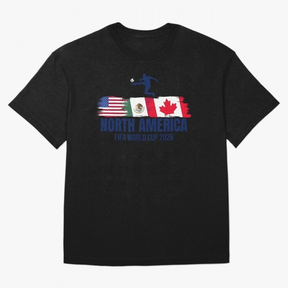 2026 North America Soccer World Tour - USA Mexico Canada Oversized T-Shirt Celebrate the Next Chapter of FIFA World Cup 2026 USA Canada Mexico for Fans of Cristiano Ronaldo and England, France and Netherlands, Bringing Champion Mindset, Group Stage