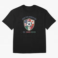 North America United Soccer 2026 Vintage Crest Oversized T-Shirt Back the Journey through FIFA World Cup 2026 Group Stage Spirit, Made for Brazil, Cristiano Ronaldo, Sports Nostalgia, International Competition, Famous Players and Unforgettable