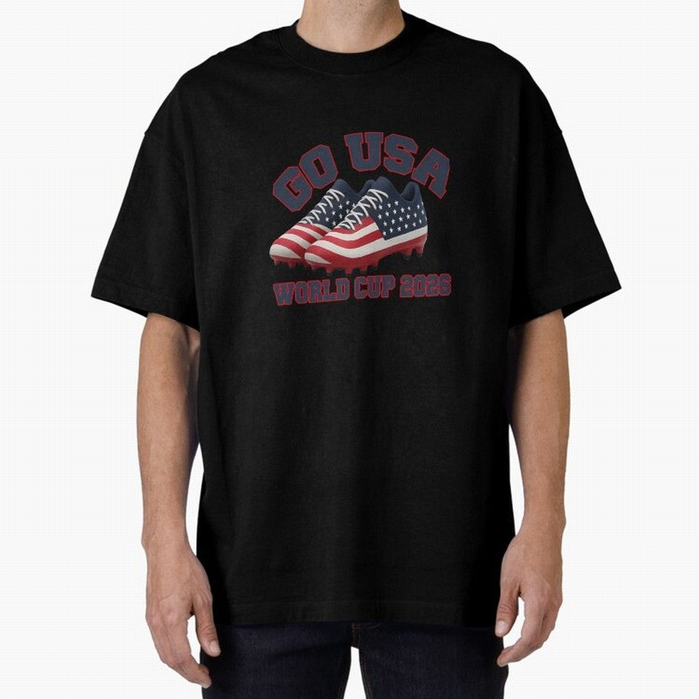 Go Usa. Usa 2026 World Cup 2026 World Cup Soccer Usa Soccer Usa Men Oversized T-Shirt Feel Global Football Passion for FIFA World Cup 2026, Driven by Haaland, Brazil, Football Passion, Legendary Performances, Festival Vibes and Supporter Community;