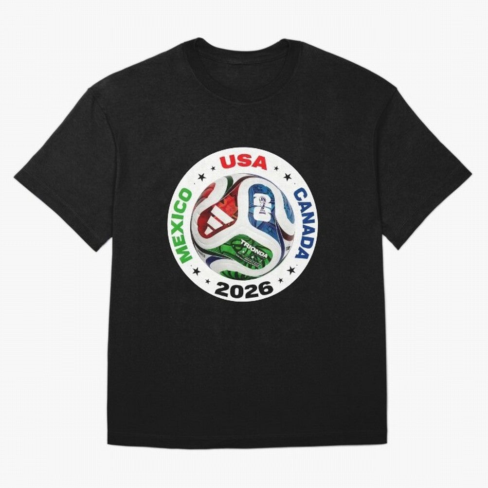 Trionda 26 Soccer Ball - North America 2026 Football Art Oversized T-Shirt Show Fan Pride Across the FIFA World Cup 2026 USA Canada Mexico Journey through Messi and Cristiano Ronaldo Highlights, Spain Pride, Stadium Memories, Football Loyalty,