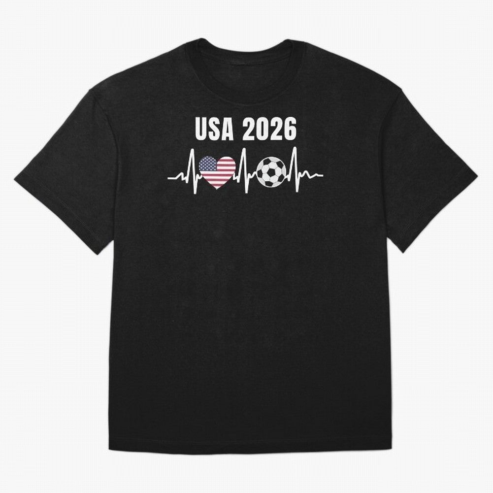 Soccer USA 2026 American Flag America World Cup Fan Gift Oversized T-Shirt Show Your Stadium Side during the FIFA World Cup 2026 Journey through Haaland and Mbappe Highlights, England, France and Netherlands Pride, Fan Favorite Moments, National
