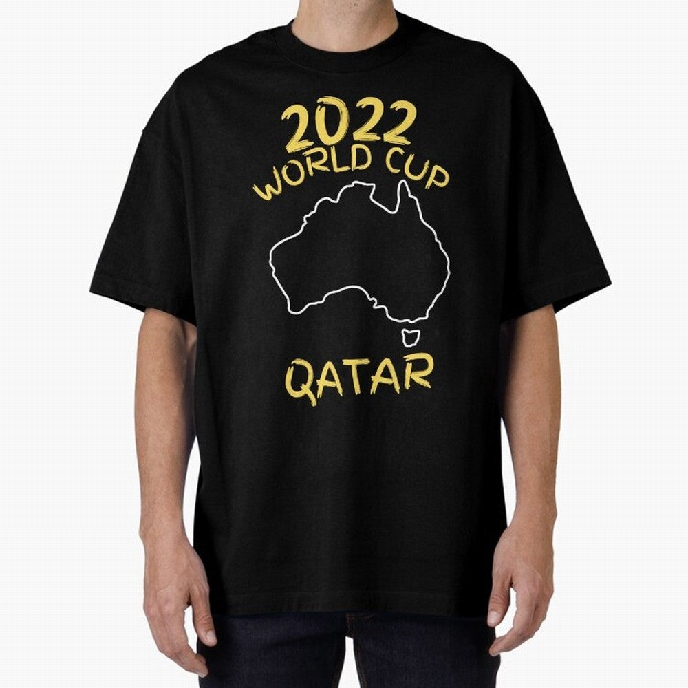 Socceroos World Cup 2022 Qatar Oversized T-Shirt Stand Out with Spirit from FIFA World Cup 2026 Group Stage with Neymar, England and Germany Energy, Retro Football Energy, Iconic Rivalries, Trophy Chase Drama and Stadium Atmosphere; Built for