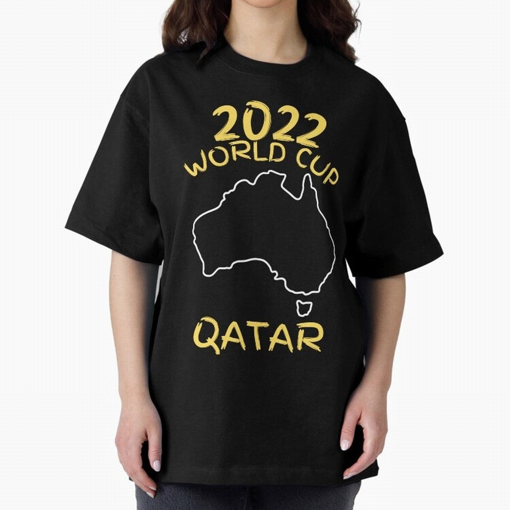 Socceroos World Cup 2022 Qatar Oversized T-Shirt Stand Out with Spirit from FIFA World Cup 2026 Group Stage with Neymar, England and Germany Energy, Retro Football Energy, Iconic Rivalries, Trophy Chase Drama and Stadium Atmosphere; Built for