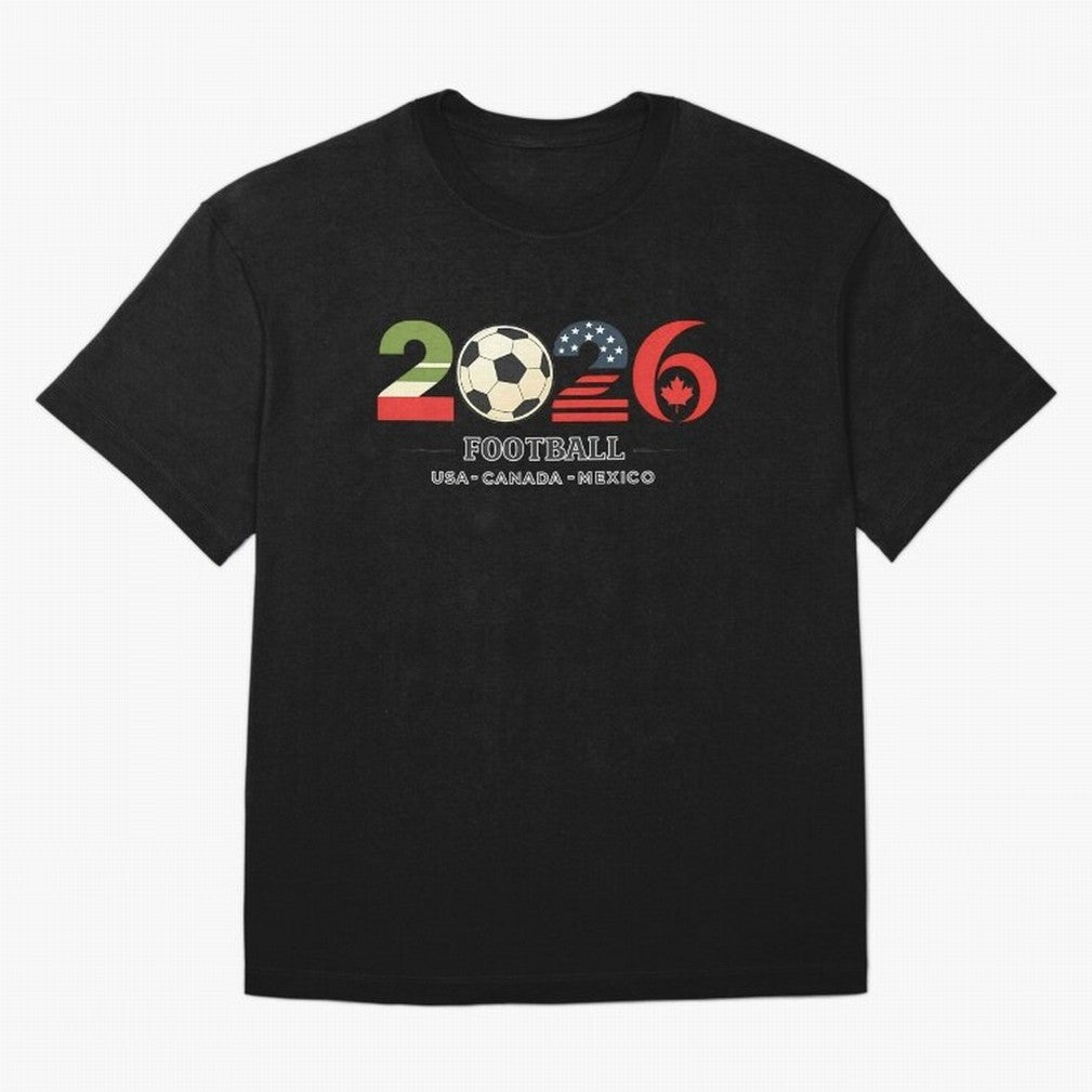 Football 2026 Usa Canada Mexico Oversized T-Shirt Join Supporters Worldwide for FIFA World Cup 2026 Spirit, Capturing Netherlands, CR7, Tournament Hype, Historic Matchups, Family Viewing Parties and Global Sports Pride; Built for Supporters Chasing