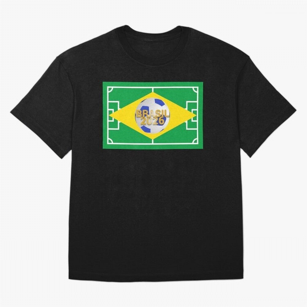 Brazil World Cup 2026 Oversized T-Shirt Turn Up for the FIFA World Cup 2026 USA Canada Mexico Journey through Messi, CR7 and Mbappe Highlights, Brazil Pride, Retro Football Energy, Iconic Rivalries, Trophy Chase Drama and Stadium Atmosphere; Made
