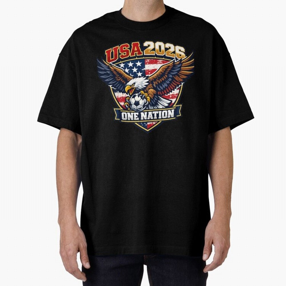 USA Canada Mexico Soccer Cup Oversized T-Shirt Discover the FIFA World Cup 2026 Journey through Messi, Neymar and Mbappe Highlights, England, France and Netherlands Pride, Champion Mindset, Group Stage Buzz, Knockout Tension and Passionate Fan