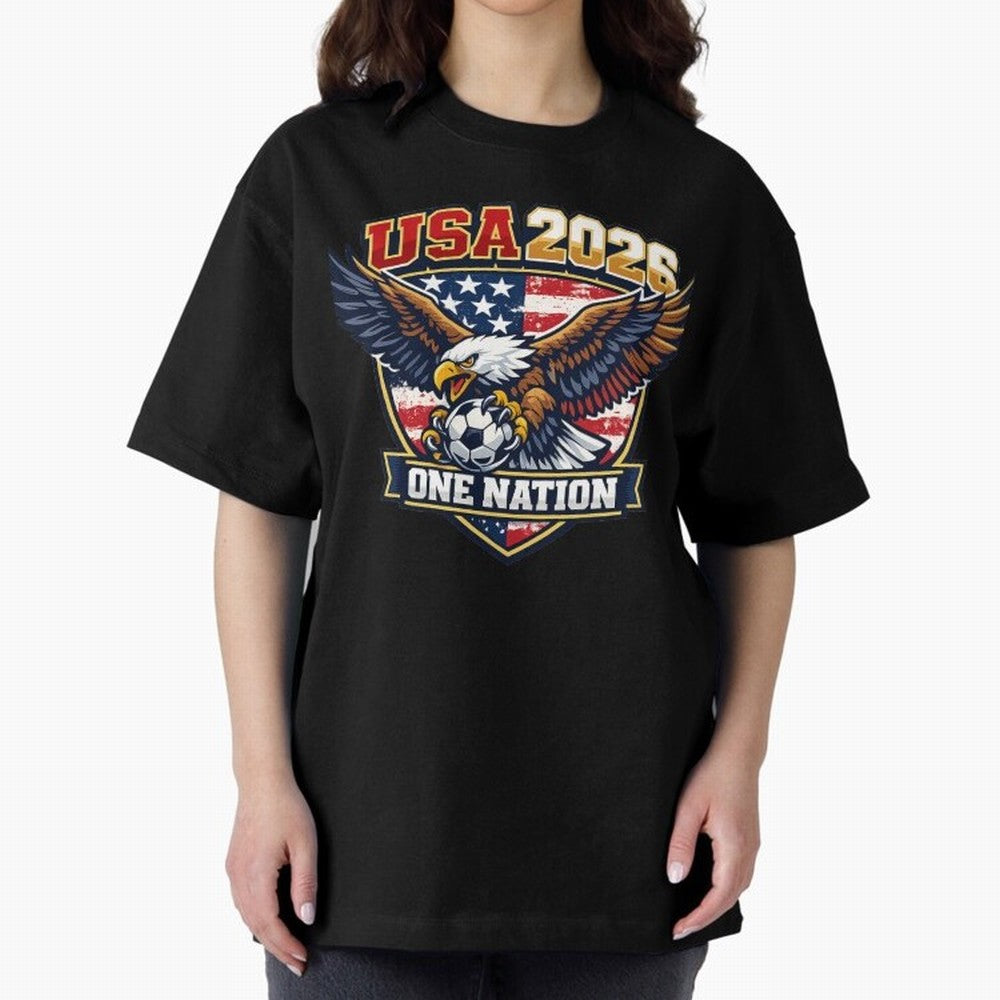 USA Canada Mexico Soccer Cup Oversized T-Shirt Discover the FIFA World Cup 2026 Journey through Messi, Neymar and Mbappe Highlights, England, France and Netherlands Pride, Champion Mindset, Group Stage Buzz, Knockout Tension and Passionate Fan