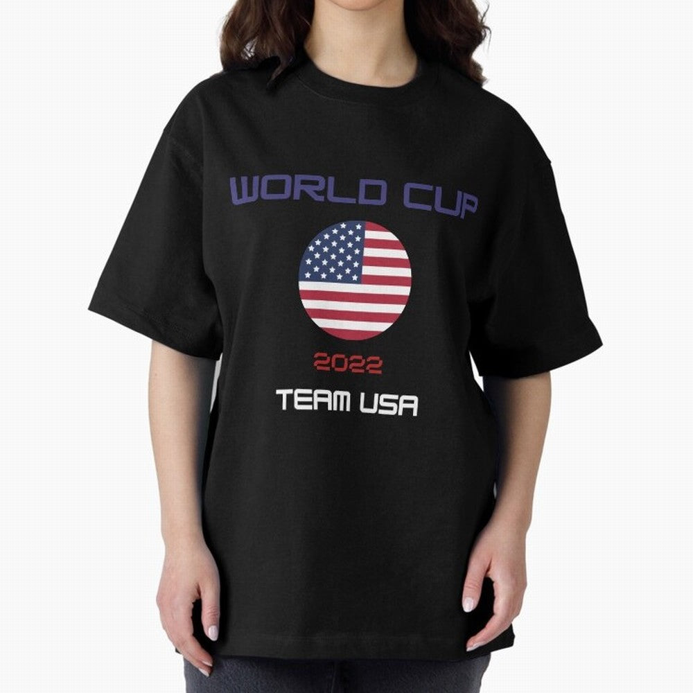 World cup 2022 Team USA Oversized T-Shirt Live for the Drama of Match Day Hype around FIFA World Cup 2026, Messi, Neymar and Mbappe, Brazil, Worldwide Fan Energy, Dramatic Goals, Stadium Lights and Championship Celebrations; Ideal for Fans Who