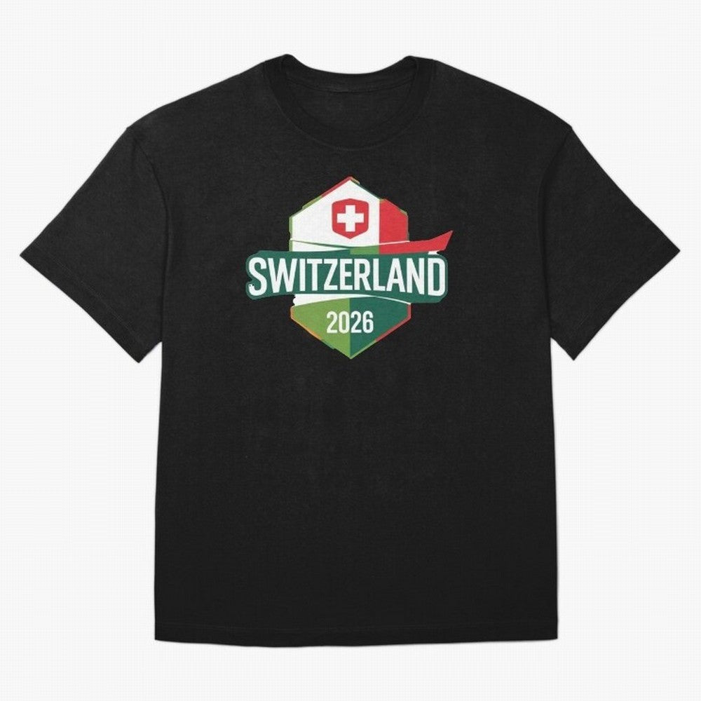 Switzerland WC2026 Oversized T-Shirt Celebrate Every Goal in FIFA World Cup 2026 for Fans of Neymar, Haaland and Cristiano Ronaldo and Argentina and Brazil, Bringing Champion Mindset, Group Stage Buzz, Knockout Tension and Passionate Fan Culture;