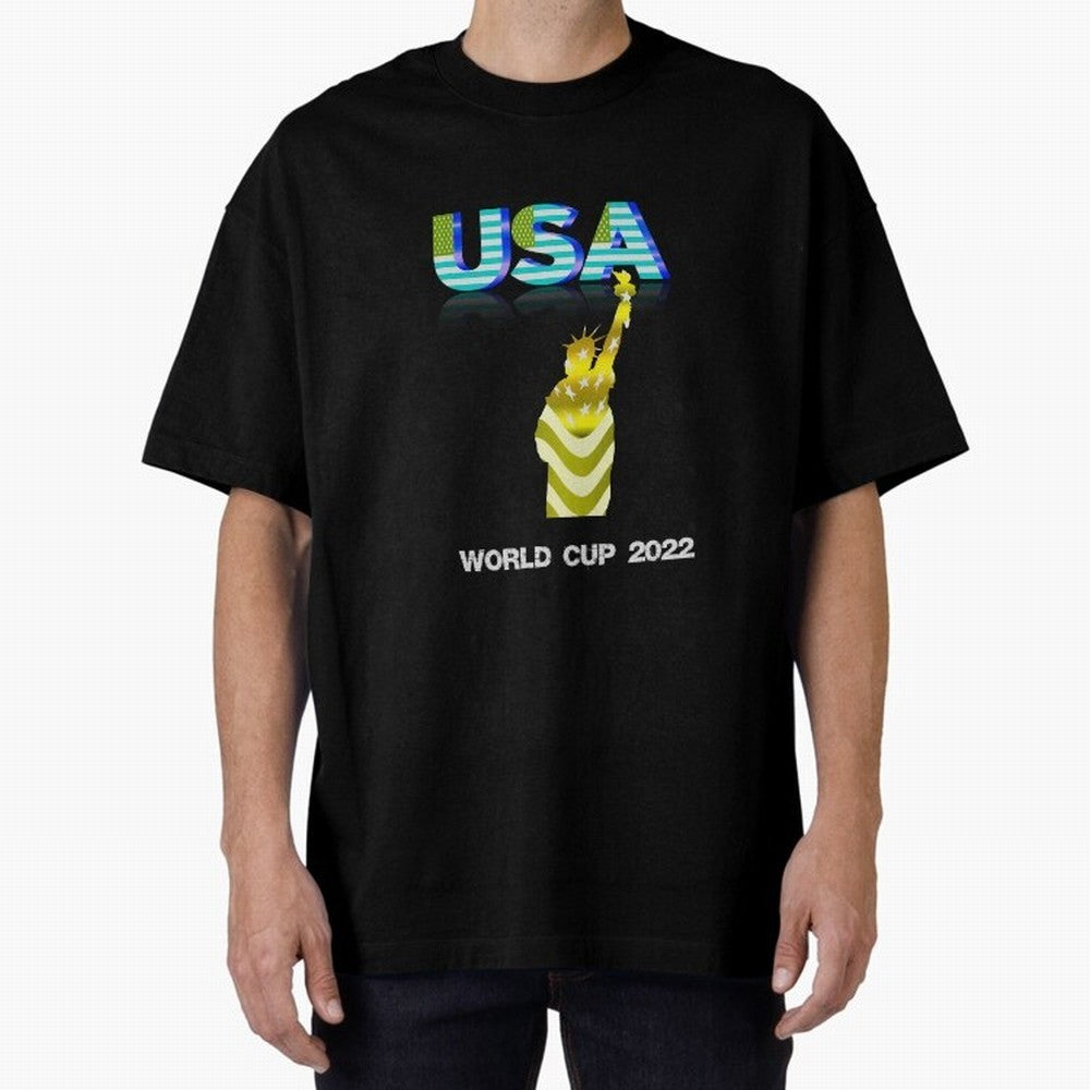 USA World Cup 2022 Oversized T-Shirt Represent the Passion of FIFA World Cup 2026 Group Stage Spirit, Featuring Portugal, Haaland and Mbappe, Football Passion, Legendary Performances, Festival Vibes and Supporter Community; Created for Match Day