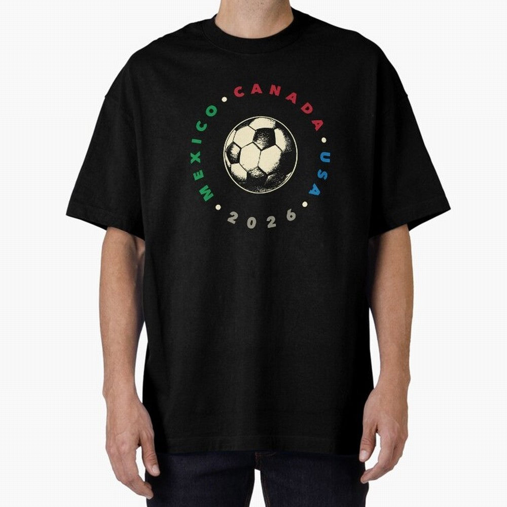 World Cup 2026 T-Shirt_36679031 Oversized T-Shirt Celebrate Supporters United by the FIFA World Cup 2026 Group Stage Journey through Haaland and Mbappe Highlights, Spain Pride, Soccer Culture, Superstar Moments, National Team Dreams and Competitive