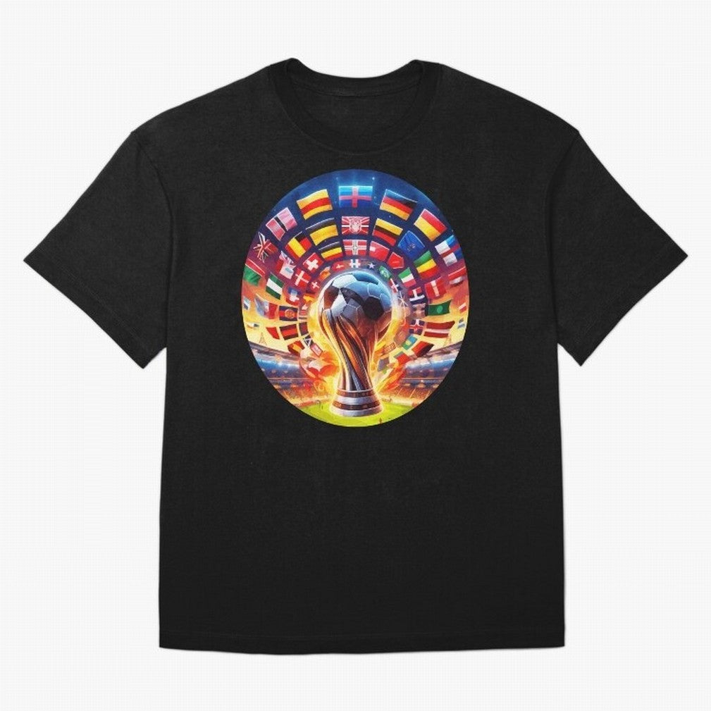 Global Football Fever (The Road to Victory) Oversized T-Shirt Celebrate the Road through FIFA World Cup 2026 Celebrating Messi, Argentina and Brazil Energy, Stadium Chants, National Pride, Trophy Dreams and Unforgettable Football Memories; Made for