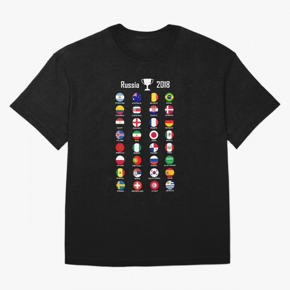 Russia 2018 Football Soccer Championship Oversized T-Shirt Fuel FIFA World Cup 2026 USA Canada Mexico for Fans of Messi, Neymar and Mbappe and Argentina, France and Brazil, Bringing Stadium Memories, Football Loyalty, International Chants and