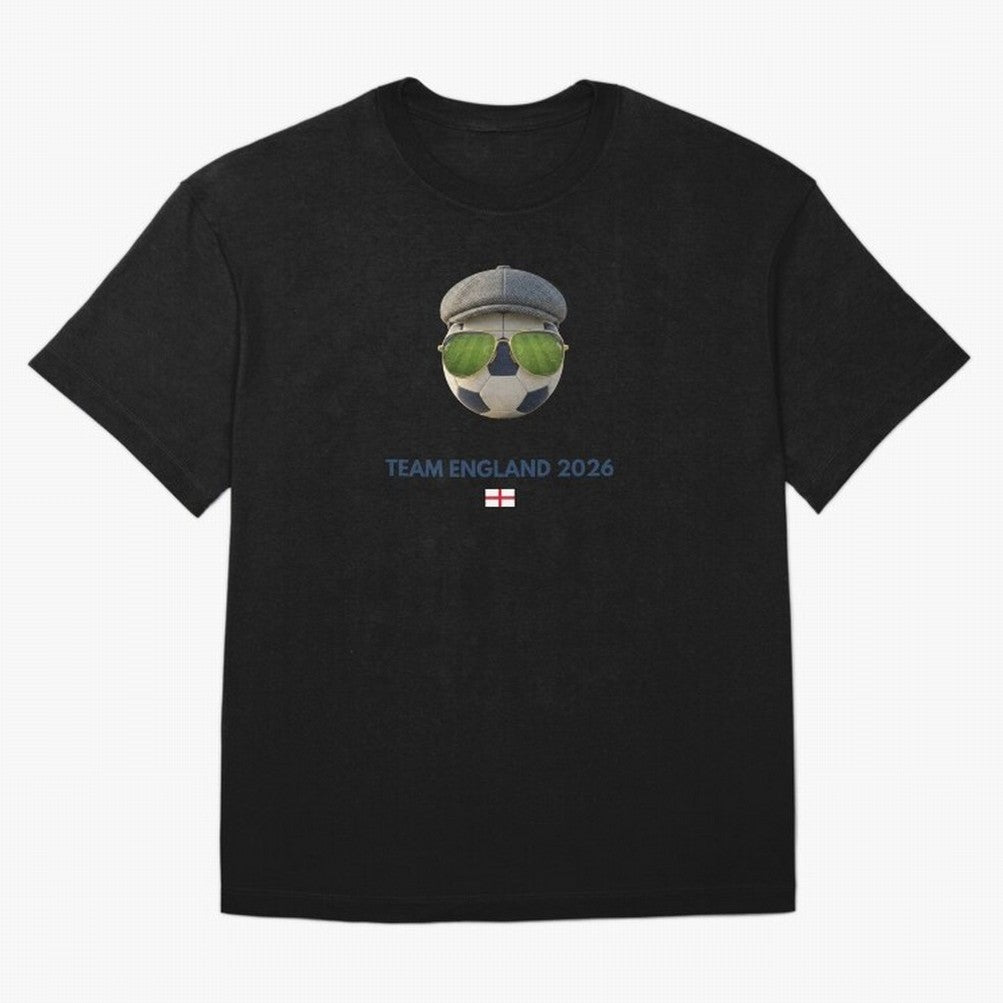 Football Fan Gear: Team England 2026 Oversized T-Shirt Bring a Vintage Feel to FIFA World Cup 2026 Featuring Messi, Neymar and Mbappe, Netherlands Energy, Football Festival Excitement, Trophy Ambitions, Country Rivalries and Star Player Buzz; Made