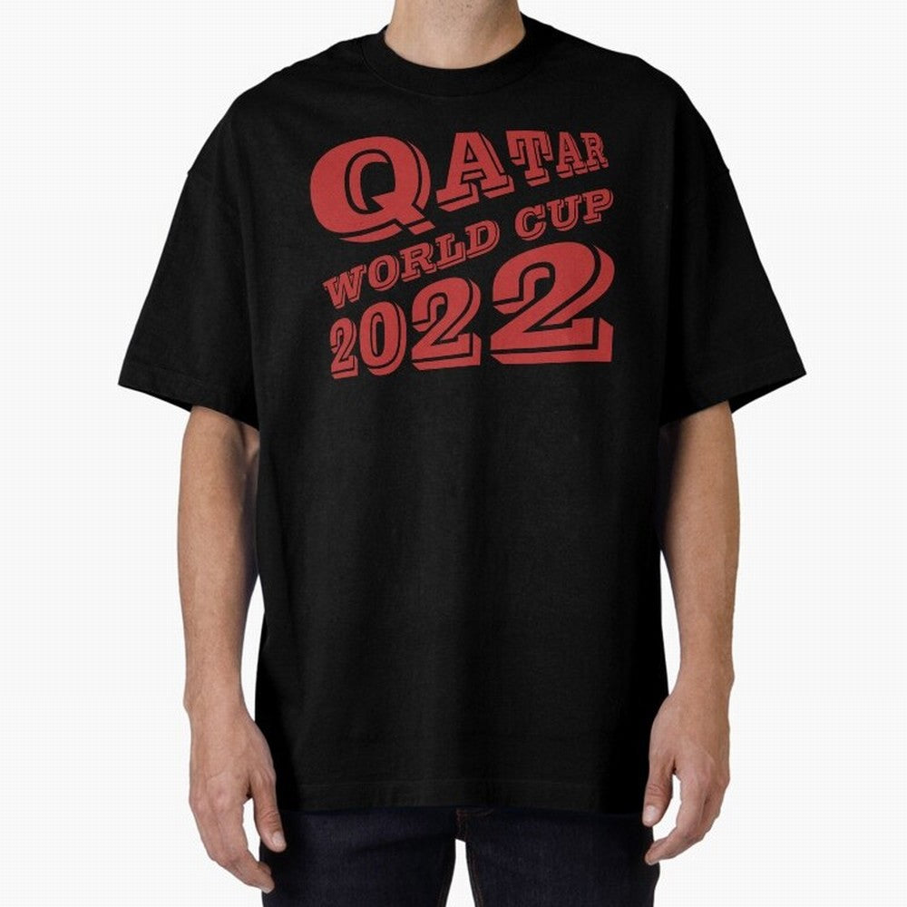 Qatar World Cup 2022 Oversized T-Shirt Keep the Legacy of FIFA World Cup 2026 USA Canada Mexico Spirit, Connected to France, Mbappe, Retro Football Energy, Iconic Rivalries, Trophy Chase Drama and Stadium Atmosphere; Great for Watch Parties, Sports