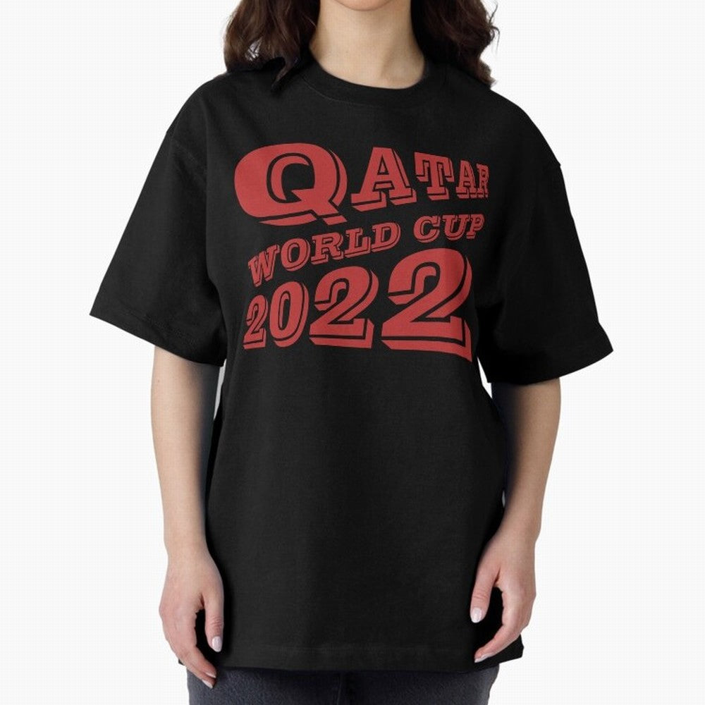 Qatar World Cup 2022 Oversized T-Shirt Keep the Legacy of FIFA World Cup 2026 USA Canada Mexico Spirit, Connected to France, Mbappe, Retro Football Energy, Iconic Rivalries, Trophy Chase Drama and Stadium Atmosphere; Great for Watch Parties, Sports