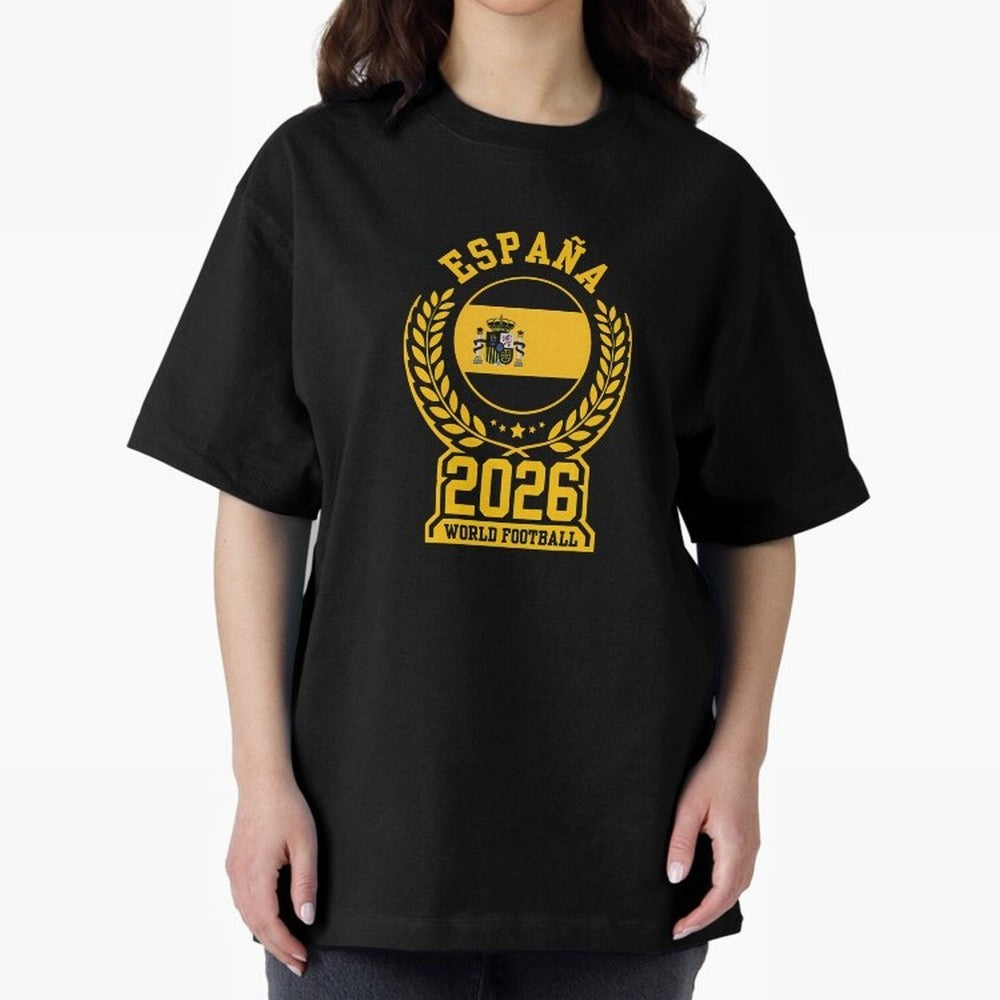 Spain World Football 2026 T-Shirt_87604013 Oversized T-Shirt Honor the Football Icons of Match Day Hype around FIFA World Cup 2026 USA Canada Mexico, Cristiano Ronaldo, Haaland and CR7, Portugal, Football Festival Excitement, Trophy Ambitions,