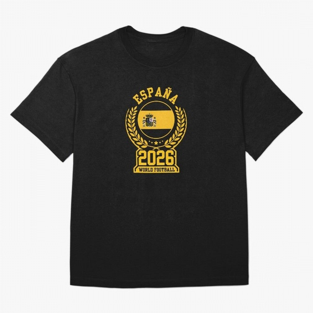 Spain World Football 2026 T-Shirt_87604013 Oversized T-Shirt Showcase the FIFA World Cup 2026 USA Canada Mexico Journey through Messi Highlights, England and Germany Pride, Soccer Culture, Superstar Moments, National Team Dreams and Competitive