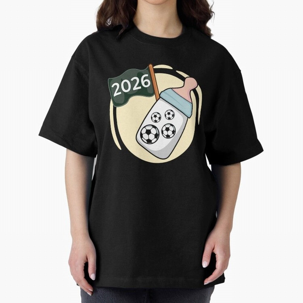 Baby 2026 FOOTBALL Oversized T-Shirt Bring Supporter Culture to Match Day Hype around FIFA World Cup 2026, CR7 and Messi, Germany, Worldwide Fan Energy, Dramatic Goals, Stadium Lights and Championship Celebrations; Ideal for Passionate Fans Who
