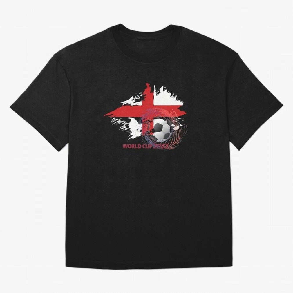 England World Cup 2022 Oversized T-Shirt Keep the Match Day Mood of FIFA World Cup 2026 USA Canada Mexico Spirit, Celebrating Portugal, Spain and Germany, Haaland and Mbappe, Football Festival Excitement, Trophy Ambitions, Country Rivalries and
