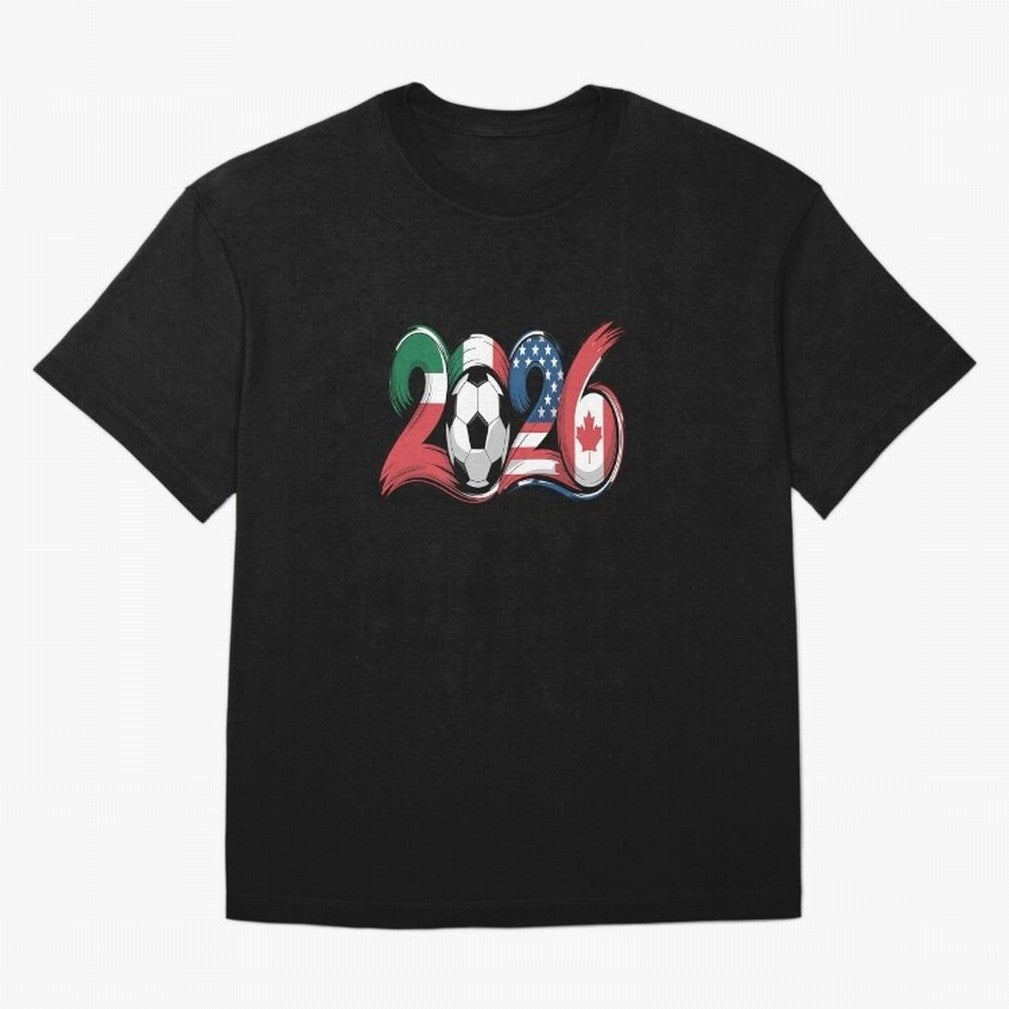 2026 Soccer Play Game Year Players Oversized T-Shirt Celebrate Fan Culture around FIFA World Cup 2026 Group Stage for Fans of Cristiano Ronaldo and Argentina and Brazil, Bringing Soccer Culture, Superstar Moments, National Team Dreams and