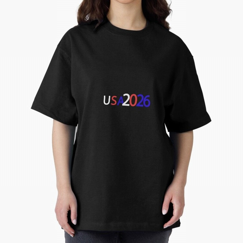 USA 2026 Oversized T-Shirt Honor Football Greatness during Global Football Passion for FIFA World Cup 2026, Highlighting CR7, Germany, Football History, Final Match Energy, Crowd Noise and Once in a Lifetime Moments; Made for Die Hard Supporters,