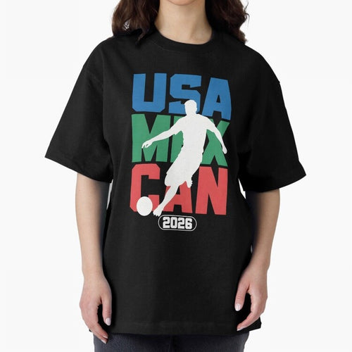 2026 World Cup USA, CAN, MEX Oversized T-Shirt Fuel Your Fan Pride for FIFA World Cup 2026 Made for CR7, England and Germany Energy, Sports Nostalgia, International Competition, Famous Players and Unforgettable Victories; Ideal for Fans Who Follow
