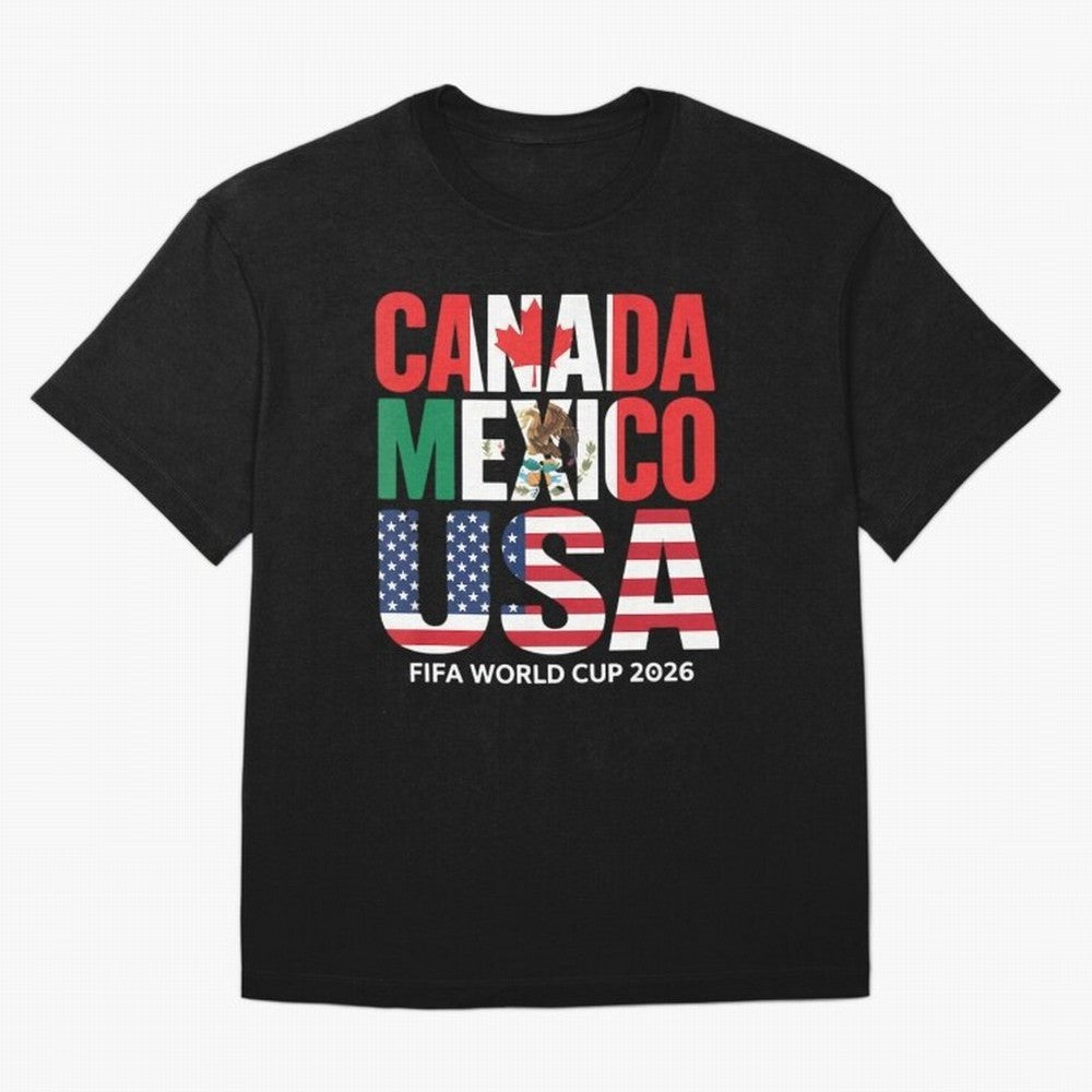 world cup 2026 hosts - canada mexico usa soccer fan Oversized T-Shirt Represent Football Lovers during FIFA World Cup 2026 Group Stage Spirit, Driven by Brazil, Portugal and Argentina, Cristiano Ronaldo, Haaland and CR7, Match Day Excitement,