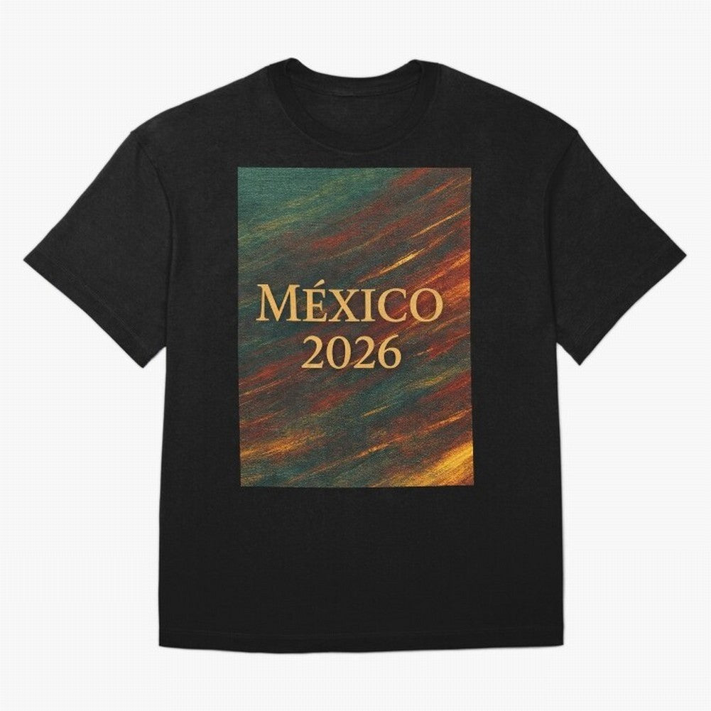 Mexico 2026 Arc of Color - Elegant and Luxury Design for Soccer Fans Oversized T-Shirt Carry Global Football Passion for FIFA World Cup 2026 Group Stage, Driven by Haaland, England and Germany, Supporter Pride, Iconic Celebrations, Legendary Names