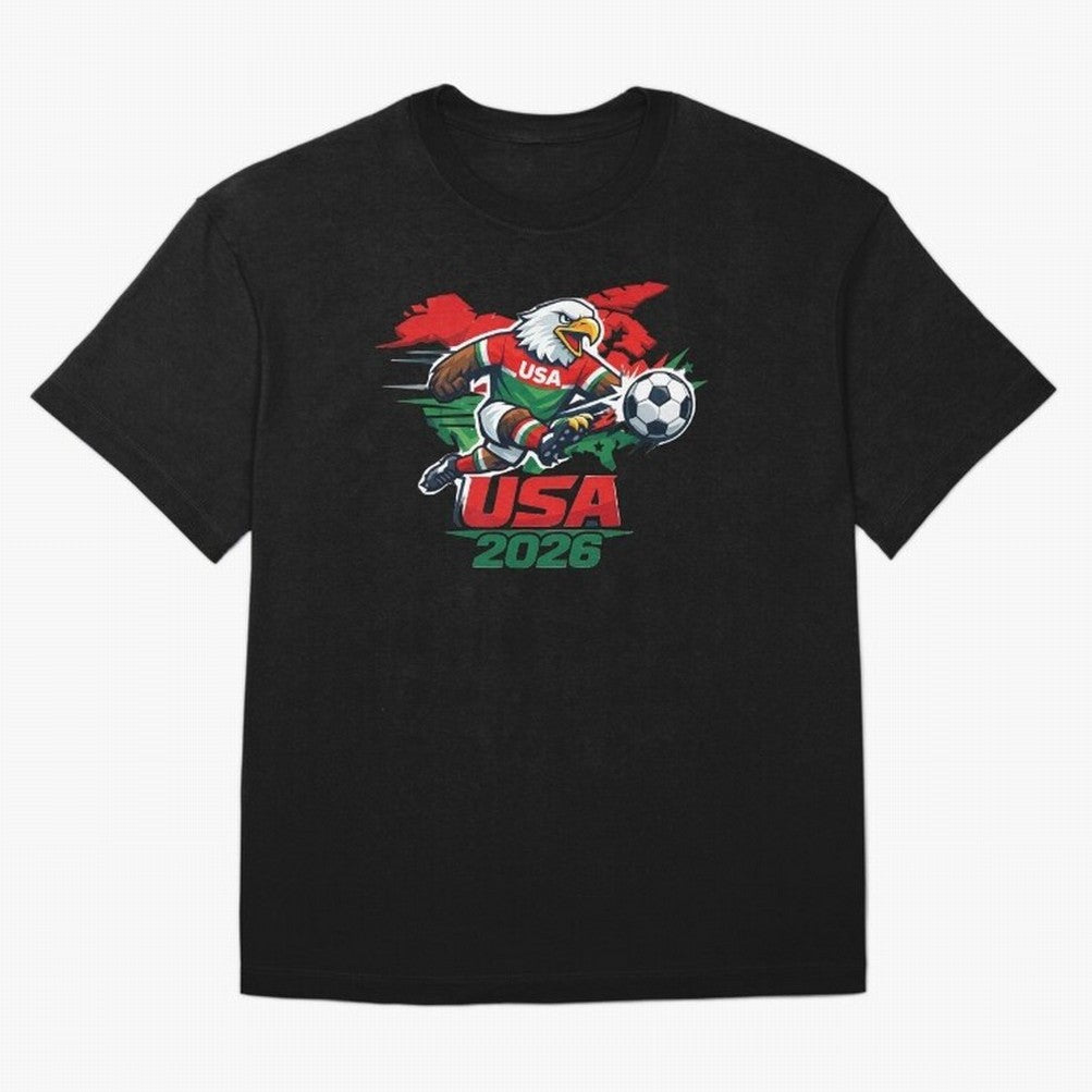 USA Canada Mexico Soccer Cup Oversized T-Shirt Capture Global Football Passion for FIFA World Cup 2026 USA Canada Mexico, Filled with Haaland and Mbappe, England, France and Netherlands, Championship Spirit, Famous Goals, Roaring Crowds and